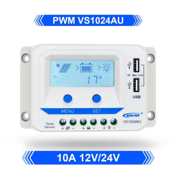 Controlador de carga PWM 12/24V 10A EPEVER