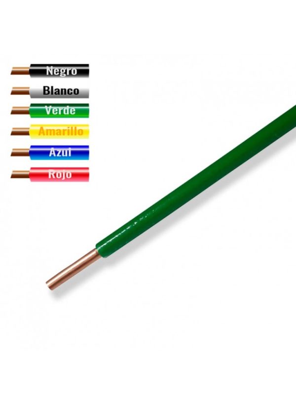 Cable THHN 6AWG Colores (1 mt)