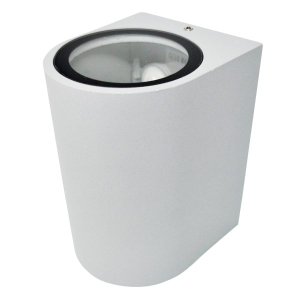 Aplique exterior semi circular 1 Dir Gris claro (GUG10) DRL