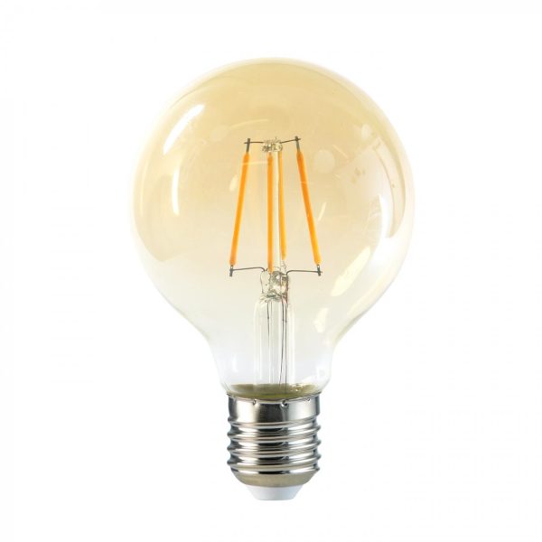 Ampolleta LED 8W Filamento Ambar 2500K A60 WELLMAX