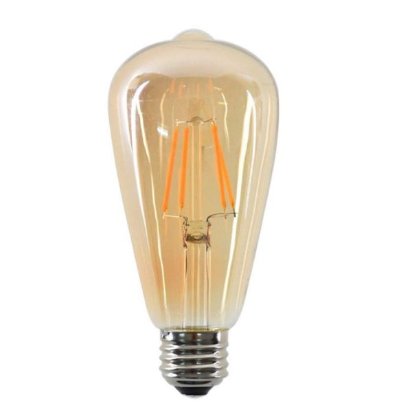 Ampolleta LED 8W Filamento Ambar 2500K ST64 WELLMAX