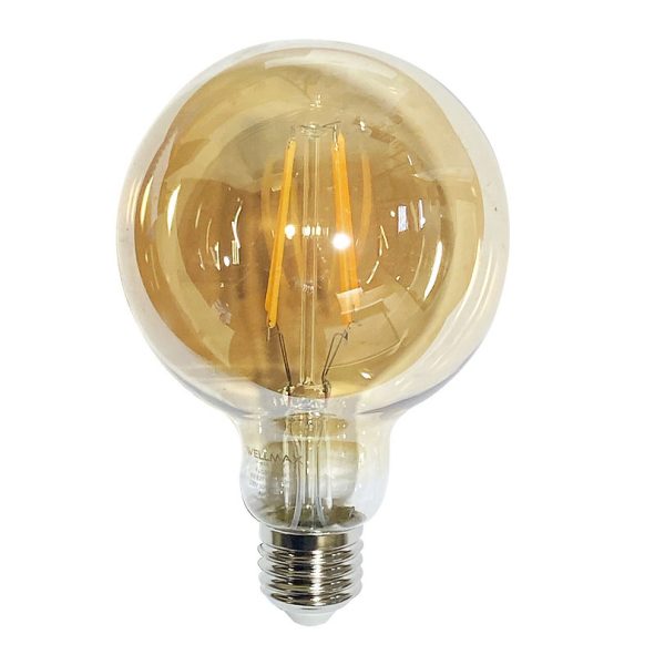 Ampolleta LED 8W Filamento Ambar 2500K G95 WELLMAX