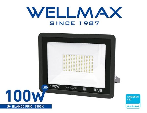 Foco LED 100W 6.500K / 10.000Lm SEC WELLMAX