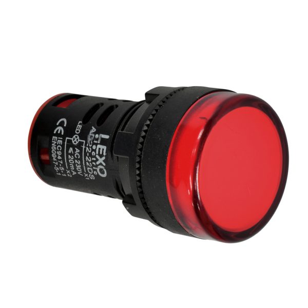 Luz piloto LED Roja 16mm LEXO