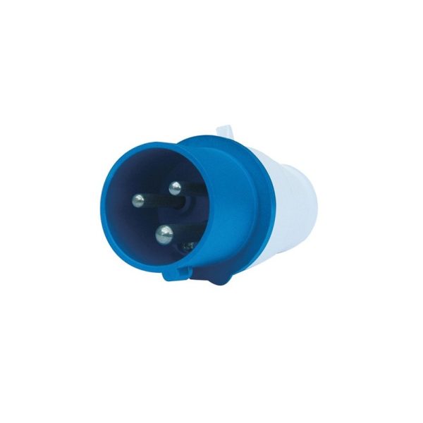 Enchufe macho volante industrial 16A 2P+T 220V IP44 LEXO