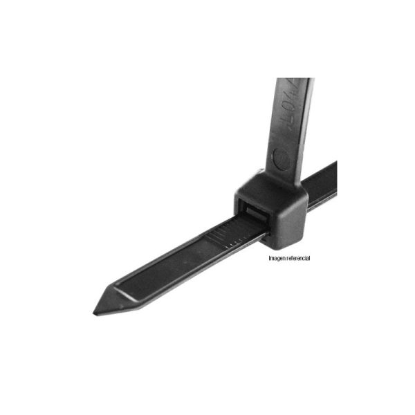 Amarra plástica 3.6x250mm Negra 100un LEXO