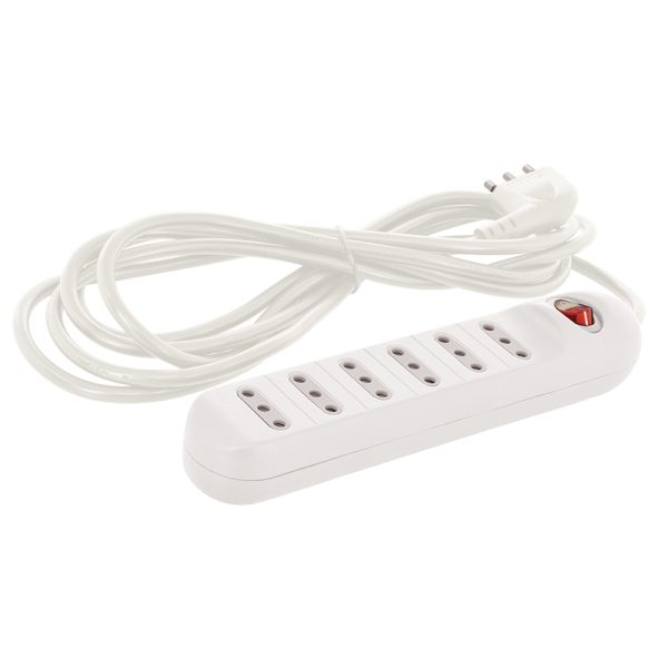 Alargador zapatilla 6 tomas 3 mt c/interruptor Blanco Cert SEC LEXO