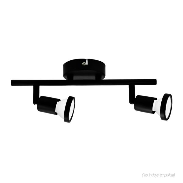 Barra de luces 2xGU10 Negro VKB