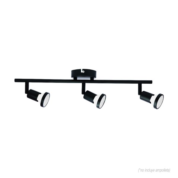Barra de luces 3xGU10 Negro VKB OFERTA