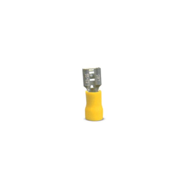 Terminal hembra media aislada 10-12AWG Amarillo 50un LEXO