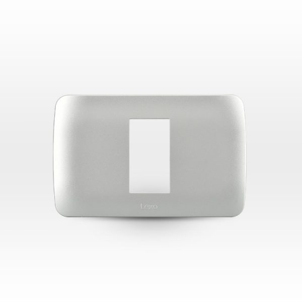 Placa 1 módulo color Plata LEXO