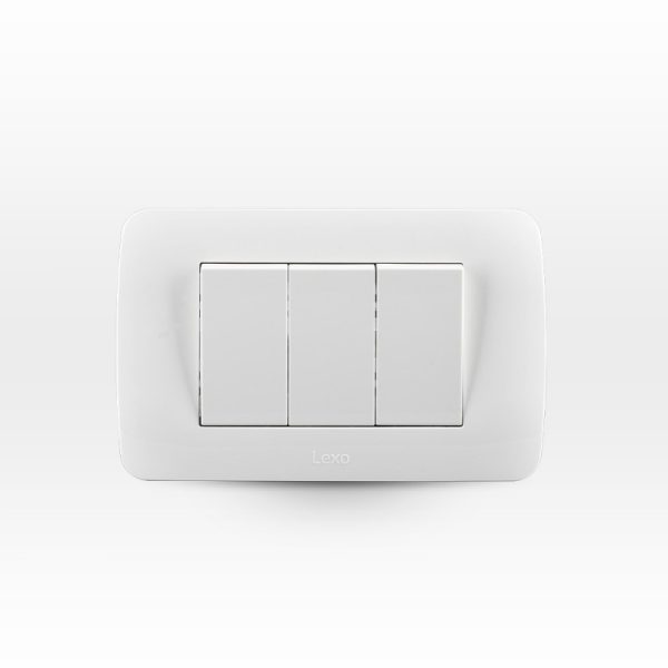 Interruptor Triple 9/32 10A Blanco LEXO NUEVO