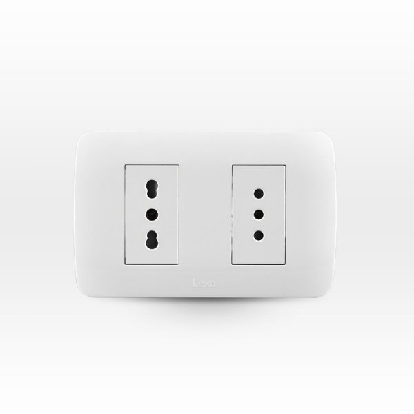 Toma corriente Doble 10A+10/16A Blanco LEXO NUEVO