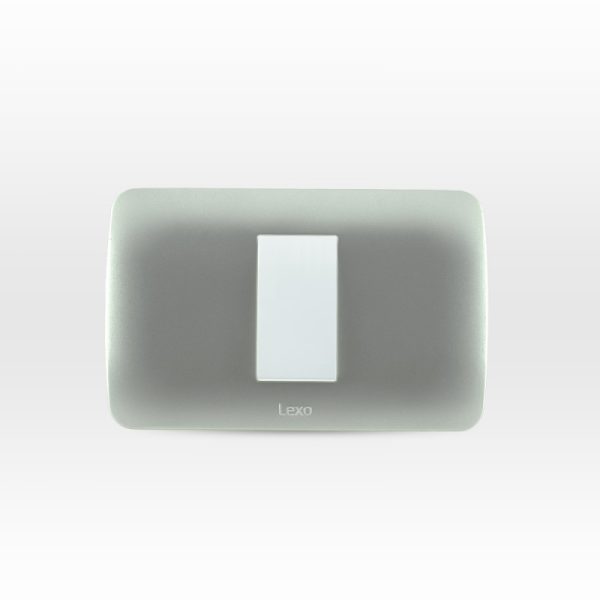 Interruptor Simple 9/12 10A Plata/Blanco LEXO NUEVO