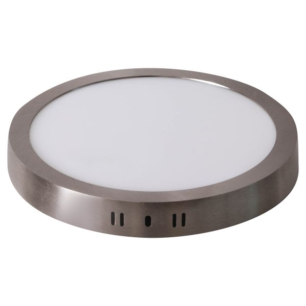 Panel LED Sobrepuesto 12W redondo Metálico 6.500K WELLMAX
