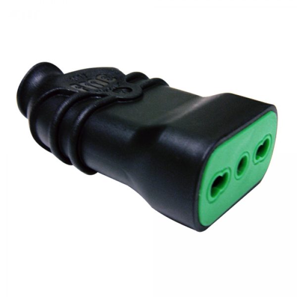Enchufe Hembra volante 2P+T 16A 250VAC negro FANTON