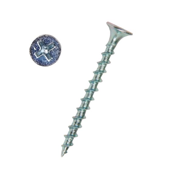 Tornillo para madera zincado 6x1 5/8" 100 Unidades